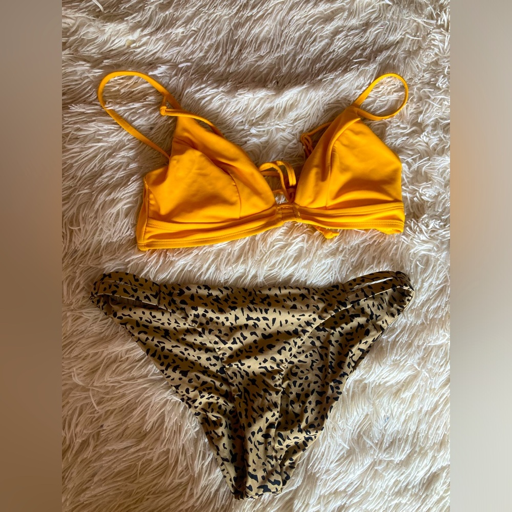 Retro Orange bikini top S